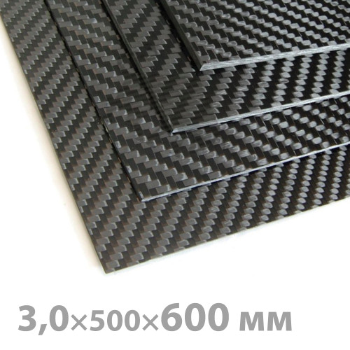  Пластина карбонова 3,0×500×600 мм