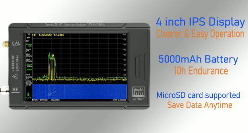  ZS-407 tinySA ULTRA+ Аналізатор спектру