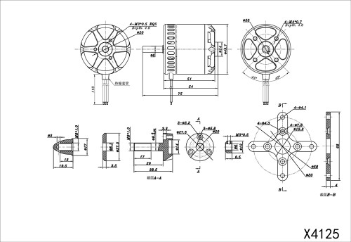 SunnySky X4125-III / 440kv / 6S